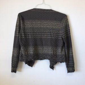 Nic + Zoe silk blend green Open bolo wrap Sz S